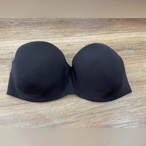40 E Le Mystere Renaissance 9755 Dream Strapless Bra Black Sexy Push-up - Picture 2 of 5